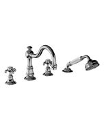 Horus Montmartre Classic Collection - 4 Hole Deck Bath / Shower Set - Matt Nickel 07.466-NM