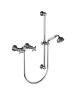 Horus Montmartre Classic Collection - Complete Wall Shower Mixer, with Rail, Handshower, Flexible - Matt Nickel 07.516-NM