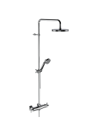 Horus Zéphyr Classic Collection - Complete Exposed Thermostatic Wall Shower Set - Metal Gun 16.797-CF
