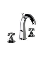 Horus Ascott Classic Collection - 3 Hole Basin Set High Spout with Pop-up Waste, Flexible Hoses - Chrome 20.261-CH
