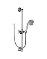 Horus Coventry Classic Collection - Wall Shower Set with Handspray, Flexible, Brass Rail - Chrome 28.542-CH