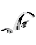 Horus Nouvelle Vague “part of Contemporary Collection - 3 Hole Basin Set with Pop-up Waste - Satin Brass 40.260-LS