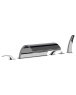 Horus Nouvelle Vague “part of Contemporary Collection - 6 Hole Deck Mounted Bath/shower Set - Satin Brass 40.468-LS