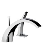 Horus Nouvelle Vague “part of Contemporary Collection - Deck Mounted Bath/shower Mixer - Satin Brass 40.766-LS