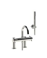 Horus Minoé Contemporary Collection - Complete Set : Complete Deck Thermostatic Bath-shower Mixer - Metal Gun 47.715-CF