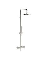 Horus Minoé Contemporary Collection - Complete Exposed Thermostatic Wall Shower Set - Metal Gun 47.797-CF