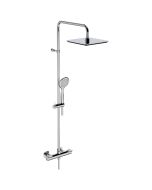 Horus Naja Contemporary Collection - Wall Shower Panel Thermostatic Mixing Valve on Column - Chrome 48.797-CH