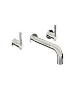 Horus Minoé Contemporary Collection - Wall Mounted 3 Hole Basin Set - for Splashback - Metal Gun 49.273-CF