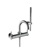 Horus Minoé Contemporary Collection - Complete Set : Complete Exposed Thermostatic Wall Bath-shower Mixer - Matt Black 49.714-NO