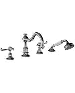 Horus Montmartre Classic Collection - 4 Hole Deck Bath / Shower Set - Matt Nickel 50.466-NM