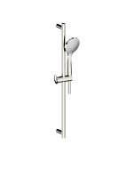 Horus Canopée Contemporary Collection - Shower Rail with Brass Handshower on Sliding Part and Flexible Hose - Metal Gun 60.542-CF