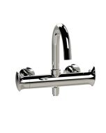 Horus Canopée Contemporary Collection - Exposed Thermostatic Wall Bathshower Mixer - Matt Black 60.784-NO