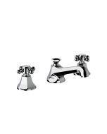 Horus Ascott Classic Collection - 3 Hole Basin Set Small Spout with Pop-up Waste, Flexible Hoses - Chrome 62.260-CH