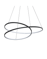 Κρεμαστό Φωτιστικό OZ SP D100 ON-OFF Μαύρο 3000K Ideal Lux 364896