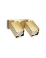 Απλίκα DYNAMITE AP2 SQUARE Ορείχαλκος Ideal Lux 371245