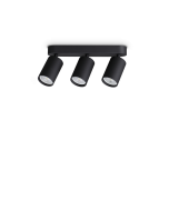 Φωτιστικό Οροφής DYNAMITE PL3 LINEAR ROUND Μαύρο Ideal Lux 371252