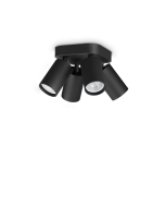 Φωτιστικό Οροφής DYNAMITE PL4 ROUND Μαύρο Ideal Lux 371290