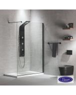 IWIS WALK-IN 67-69 H.220 DEVON CLEAN-GLASS BLACK MATT IWH70C-400