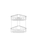 Sanco Shower Baskets Διπλή γωνιακή Θήκη PVD νίκελ ατσάλι 00009-PVD-11BR