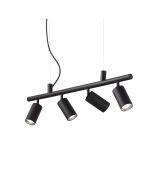 Κρεμαστό Φωτιστικό DYNAMITE SP4 ROUND Μαύρο Ideal Lux 231341