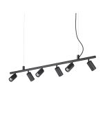 Κρεμαστό Φωτιστικό DYNAMITE SP6 ROUND Μαύρο Ideal Lux 231396