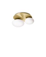 Φωτιστικό Οροφής NINFEA PL2 Ορείχαλκος Ideal Lux 293653