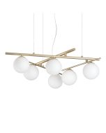 Κρεμαστό Φωτιστικό ATLAS SP6 Χρυσό Ideal Lux 365121