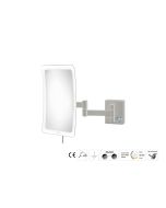 Sanco LED Cosmetic mirrors Μεγεθυντικός καθρέπτης x3 με LED Γκρι τσιμέντου ματ MRLED-301-M104
