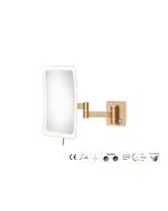 Sanco LED Cosmetic mirrors Μεγεθυντικός καθρέπτης x3 με LED PVD θερμό μπρονζέ βουρτσιστό MRLED-301-PVD-01BR