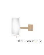 Sanco LED Cosmetic mirrors Μεγεθυντικός καθρέπτης x3 με LED Μόκα ματ MRLED-305-M103