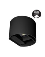 ΑΠΛΙΚΑ ΤΟΙΧΟΥ ΑΛΟΥΜΙΝΙΟΥ ΜΑΥΡΗ 10W 3CCT 135X115X100mm ME GLASS DIFUSER ARTE ILLUMINA Eurolamp 145-20252