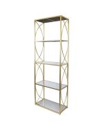 ΡΑΦΙΕΡΑ ΜΕΤΑΛΛΙΚΗ ΧΡΥΣΗ 61x28x177cm Eurolamp 750-31513