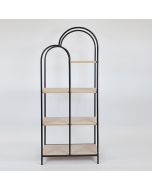 ΡΑΦΙΕΡΑ ΜΕΤΑΛΛΙΚΗ ΜΑΥΡΗ 61x33.50x145cm Eurolamp 750-31518