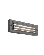 ΦΩΤΙΣΤΙΚΟ ΤΟΙΧΟΥ ΜΕ ΓΡΙΛΙΕΣ LED 6W 255X42X90 3CCT IP65 ΓΡΑΦΙΤΗΣ ARTE ILLUMINA SENARIO Eurolamp 145-52111