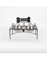 ΤΑΙΣΤΡΑ ΚΑΤΟΙΚΙΔΙΩΝ (ΜΕ 2 ΜΠΩΛ 18cm) ΜΕΤΑΛΛΙΚΟ ΜΑΥΡΟ - ΑΣΗΜΙ 35x18.5x43cm Eurolamp 752-28574