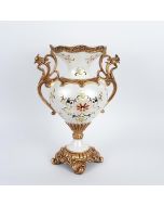 ΒΑΖΟ ΠΟΛΥΡΕΖΙΝ ΛΕΥΚΟ - ΧΡΥΣΟ 31x19x45cm Eurolamp 752-21010
