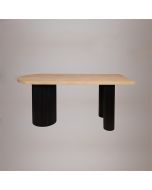ΤΡΑΠΕΖΙ ΞΥΛΟ ΦΥΣΙΚΟ-ΜΑΥΡΟ 180x80x76.5cm Eurolamp 810-00064