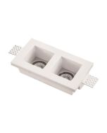 ΣΠΟΤ ΓΥΨΙΝΟ ΔΙΠΛΟ ΤΕΤΡΑΓΩΝΟ 2XGU10 214x117x60mm Eurolamp 147-53203