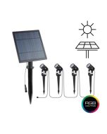 ΣΠΟΤ ΚΗΠΟΥ ΚΑΡΦΩΤΟ 4 ΤΕΜΑΧΙΩΝ 1,5W, 240LM 4000K RGB IP44 Eurolamp 145-20825