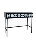 ΚΟΝΣΟΛΑ ΞΥΛΙΝΗ ΜΑΥΡΗ - ΛΕΥΚΗ 100x40x77cm Eurolamp 750-25041