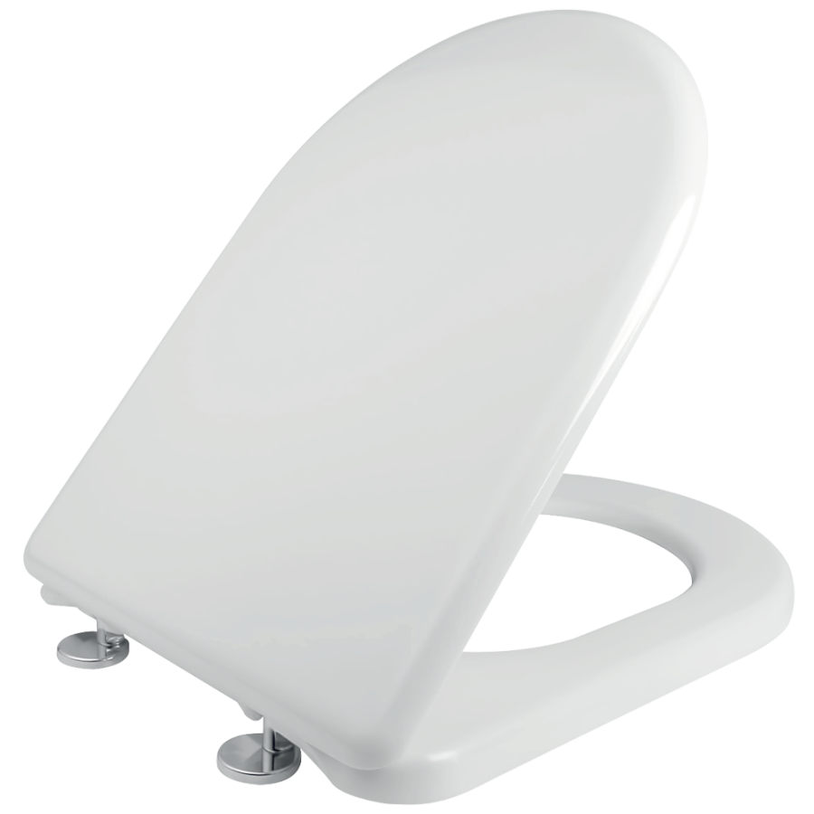 Κάλυμμα Λεκάνης WC D Shape B.T Βακελιτικό με Στηρίγματα Εκτόνωσης 41,5-47x35,3cm Οπές 11-20cm ,Κατάλληλο Essedra, Alfa, Aveiro Elvit 0082-ekt