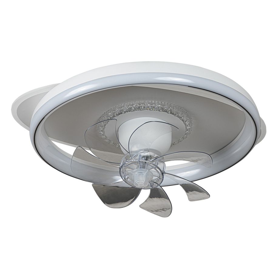CFC 9502 WΗ ΑΝΕΜΙΣΤΗΡΑΣ ΟΒΑΛ+ ΚΥΚΛΟΣ ΟΡΟΦΗΣ ΜΕ LED ΦΩΤΙΣΜΟ CCT+ CONTROL ARlight 0334002