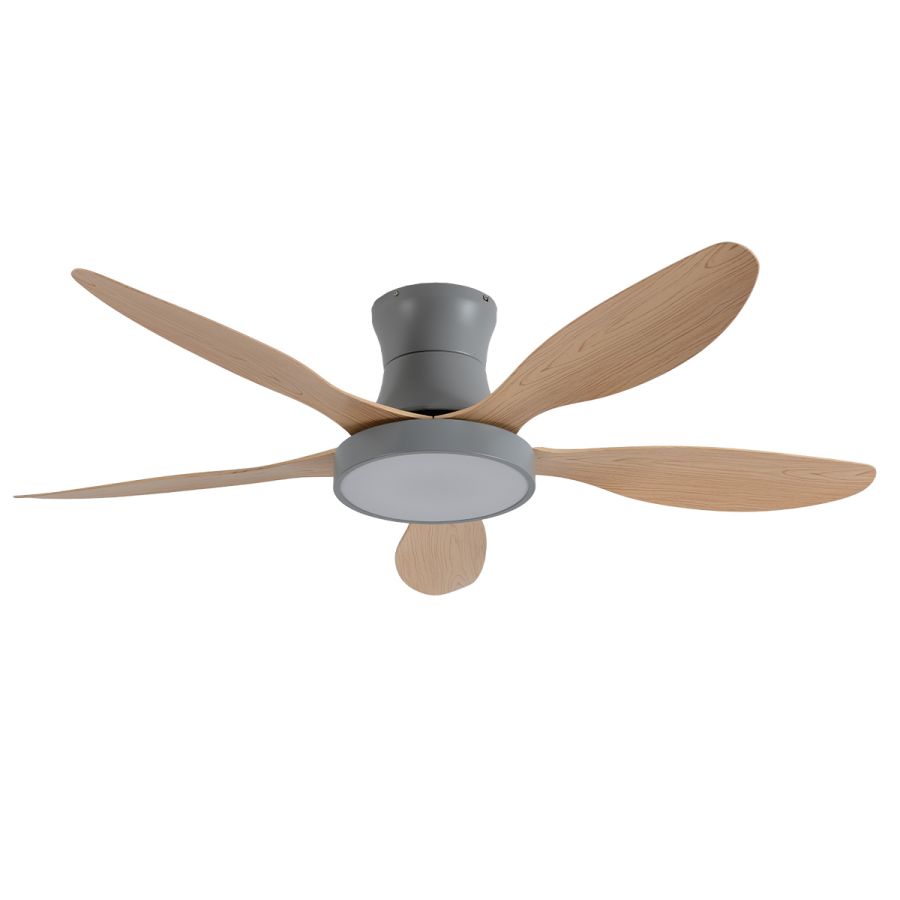 it-Lighting Denali 24W 3CCT LED Fan Light in Grey and wooden Color 102000730