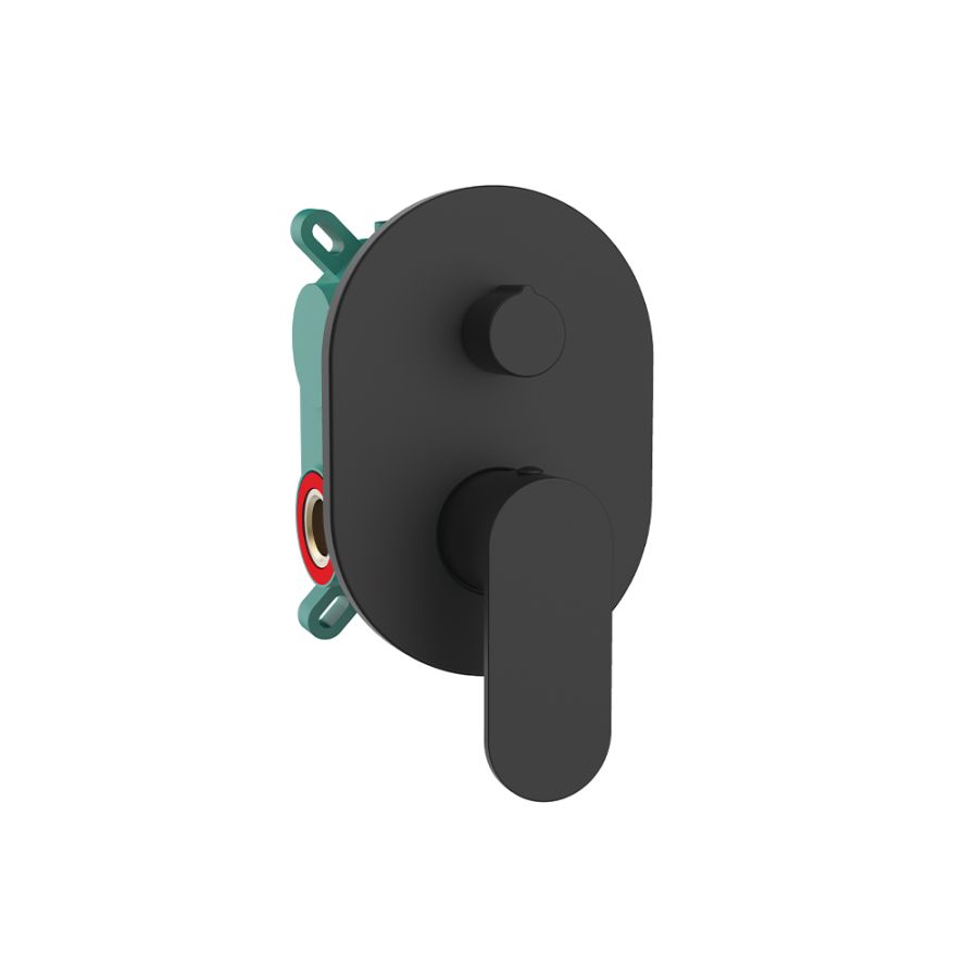 Orabella Oval Black matt - Μπαταρία λουτρού, εντοιχισμού 2 σημείων 10465