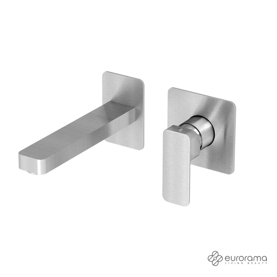 Μπαταρία Νιπτήρα Τοίχου Quadra Eurorama Inox 144904-110