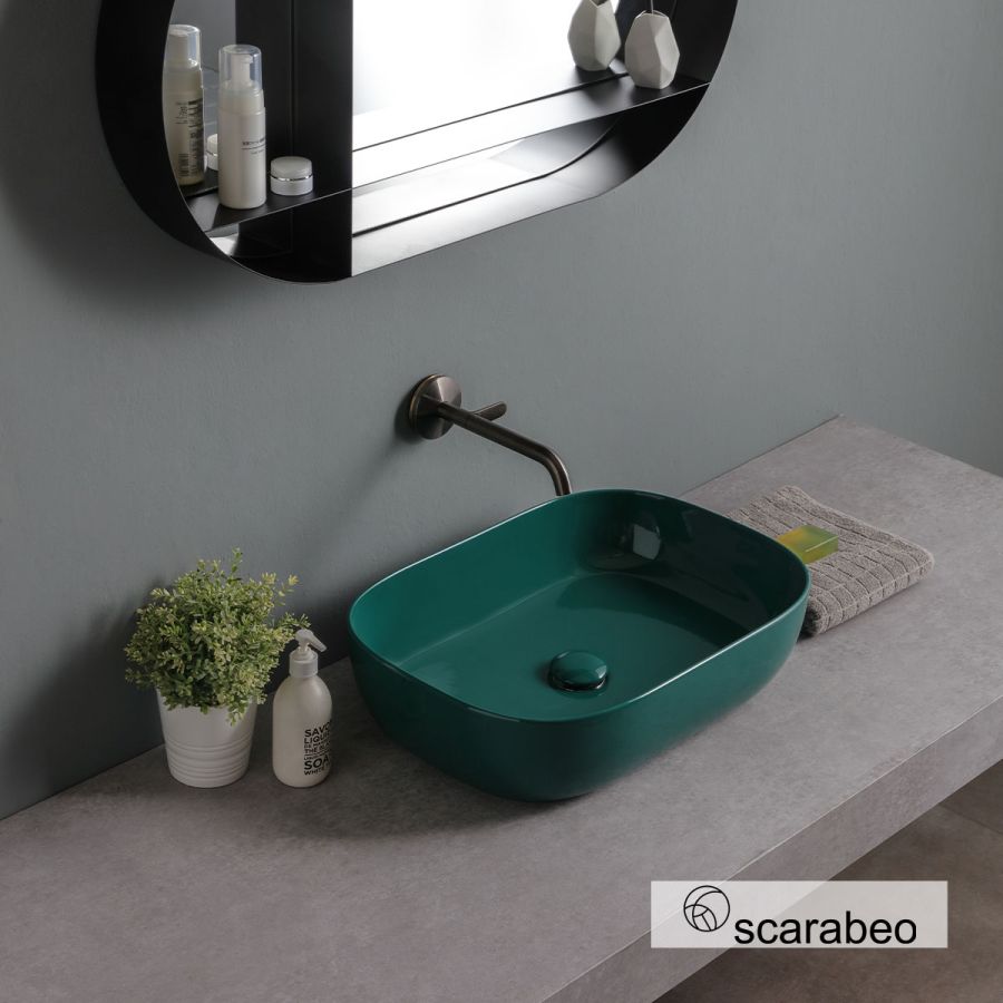 Νιπτήρας Πορσελάνης Glam 56x39 Scarabeo Musk Glossy 1804-900G