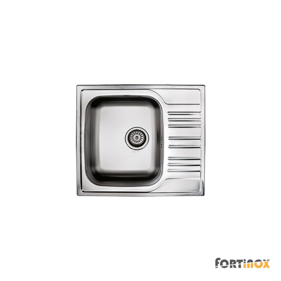 Νεροχύτης Κουζίνας Ανοξείδωτος Valley 58x51 Fortinox Inox Λείο 25150-110