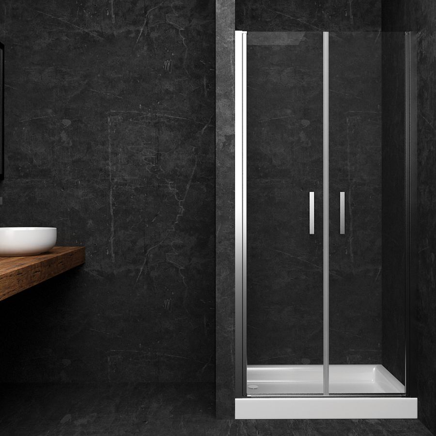 Orabella Saloon 100 cm - Καμπίνα με 2 ανοιγόμενα μέρη (μέσα/έξω) με σταθερό πλαϊνό 80 cm 30444-30449