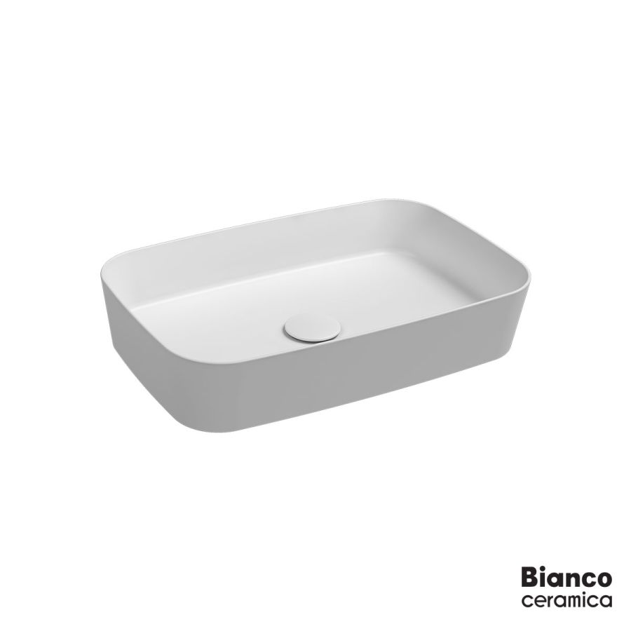 Νιπτήρας Πορσελάνης 60 x 38εκ. Bianco Ceramica  White Matt 34061-301