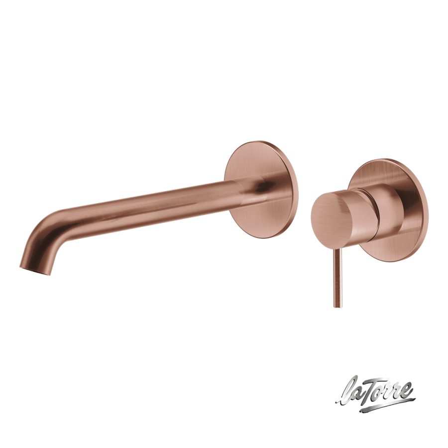 Μπαταρία Νιπτήρα Τοίχου Elle316 La Torre Inox PVD Rose-Gold 35032-811